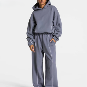 Chándal Deportivo Personalizado para Mujer al por Mayor, Marca Privada OEM, Chándal de Felpa de Algodón Premium, Ropa con Logotipo Bordado Personalizado - Product Image 1