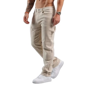Pantalones Cargo Color Caqui para Hombre, Corte Recto Informal con Múltiples Bolsillos y Cierre de Botón - Product Image 2
