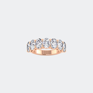 แหวนวงแหวนเจ็ดเม็ดทรงวงรี 5.25CTW ประดับเพชรแบบ Prong Set - Product Image 6