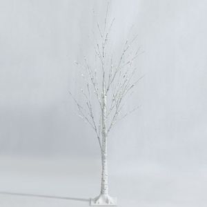 Albero di Natale in Betulla Bianca Pre-Illuminato 8 Piedi con Luci LED, Abete Artificiale Premium per Decorazioni Natalizie da Interno - Product Image 1