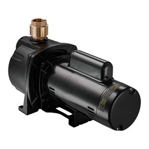 Bomba de chorro para pozo poco profundo de hierro fundido de 2 HP y 230 voltios con 5200 GPH, elevación máxima de 112 pies, protección térmica y válvula de retención - Product Image 1