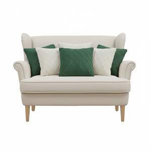 Juego de 6 Fundas de Almohada de Punto Diamantado SOGA de 45 cm en Verde Bosque y Crema, Elegante Colección de Cojines y Almohadas - Product Image 1