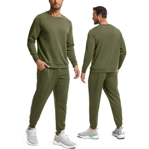 Ensemble décontracté deux pièces à manches longues avec chemise grise et tissu satiné à carreaux respirant pour l'automne - Product Image 4
