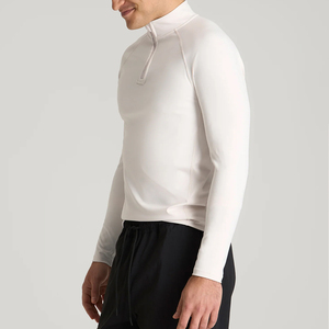 Camiseta Deportiva Transpirable y Ecológica para Hombre, con Cierre de Cremallera de un Cuarto, de Secado Rápido, Absorbe la Humedad, Manga Larga, para Gimnasio, Running y Entrenamiento - Product Image 4