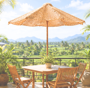 Sombrilla de Coco 100% Natural y Ecológica Eco2go Vietnam, Diseño Rústico para Patio y Hotel - Product Image 2