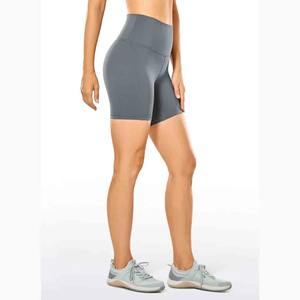 Shorts Deportivos de Yoga para Mujer, al por Mayor, con Logotipo Personalizado, 93% Poliéster, 7% Elastano, Cintura Alta Elástica con Logotipo Personalizado - Product Image 6