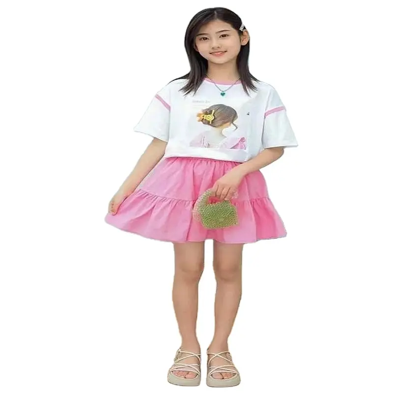 Children Girl Clothing Kids Clothes 100% Cotton Regular Sleeve Type Cartoon Pattern Type OEM Decoration Dresses From Viet Nam