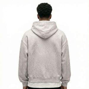 Sudadera con Capucha de Algodón con Pedrería para Hombre, Sudadera con Cristales, Tejido Suave y Transpirable - Product Image 6