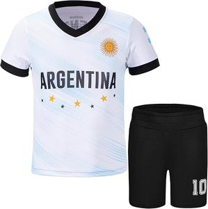 Ensemble de maillot de football d'Angleterre MUDJEAN, blanc et bleu marine, avec short et numéro 10, séchage rapide, broderie personnalisée, polyester, vêtements de sport pour enfants - Product Image 3