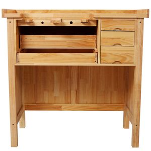 Banco de Trabajo de Madera Maciza para Joyería con Prácticos Cajones de Almacenamiento, Estación de Trabajo de Madera para la Creación de Joyas - Product Image 2