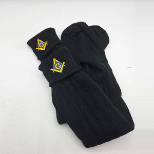 <b>High</b> Quality Custom Embroidered Masonic Kilt Hose <b>Socks</b> Scottish Black Wool Blend Men's <b>Knee</b> <b>High</b> <b>Socks</b> with Square Compass Logo - Product Image 1