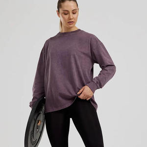 Prix de gros Vintage Dusk Comfort Oversize Manches Courtes Femme Coupe Slim Doux Respirant Polyester/Coton Streetwear d'été - Product Image 3