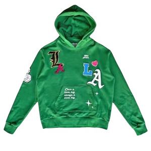 Sweat-shirts en molleton de coton pour hommes, de haute qualité, avec broderie 3D en chenille, style streetwear, vente en gros - Product Image 6