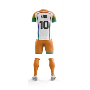 Ensemble d'uniformes de football professionnels pour hommes, maillot et short sublimés personnalisés, découpe automatisée, tenue pour équipes de club - Product Image 2