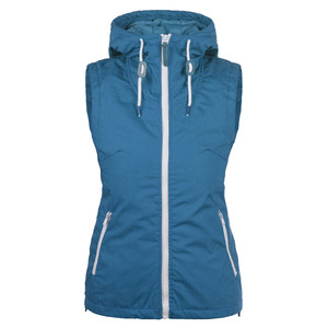 Chaleco largo de plumón ligero para mujer, chaleco acolchado con cremallera y capucha - Product Image 5