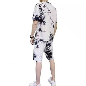 Ensemble T-shirt et short de course tricoté pour homme, décontracté, uni, écologique, haute qualité, séchage rapide, respirant, couleur contrastante - Product Image 6
