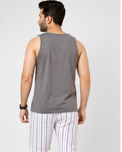 Camiseta sin Mangas con Cuello Redondo Gris para Hombre AULTRA ONE ENTERPRISES, Diseño Impreso en 3D, Informal, Transpirable, Tejida, 100% Algodón, 220g - Product Image 2