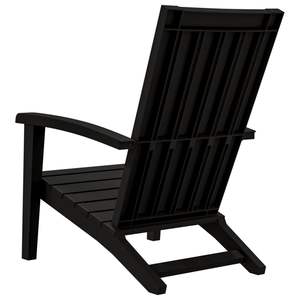 Juego de 2 Sillas Adirondack de Polipropileno Negro, Muebles de Jardín y Patio Estándar - Product Image 6