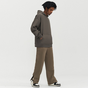Sweat à capuche vintage pour homme, coupe oversize et carrée, 450 g/m², grammage lourd, délavé à l'acide, sans cordon, en molleton, personnalisable, en coton et polyester vierge - Product Image 4