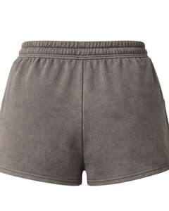 Shorts en molleton gris personnalisés pour femme, motif gaufré, taille élastique, décontractés, pour la détente, en mélange de coton doux, fabrication sur mesure, fournisseur OEM - Product Image 5