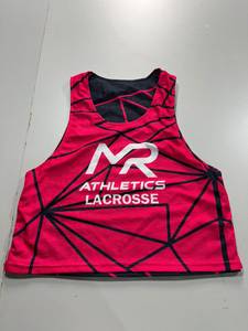 Camiseta sin mangas reversible de malla para lacrosse, personalizada OEM, con estampado por sublimación, transpirable, unisex, para adultos, con logo frontal. - Product Image 6