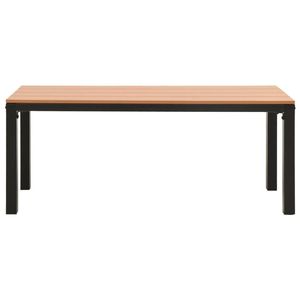 Banco de Jardín Resistente de Tamaño Mediano en Acero Marrón y Negro, Categoría de Productos: Bancos de Patio - Product Image 3