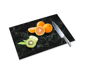 Planche à découper en marbre et bois d'acacia avec poignée, planche de service décorative pour fromage, steak, pain - Product Image 2