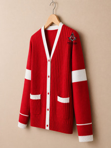 Suéter de Algodón con Textura Bordada de la Hermandad Griega Delta Sigma, Ropa Personalizada al por Mayor de HMR, Accesorios Griegos Universitarios - Product Image 2