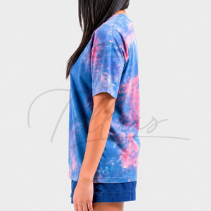 Camisetas Tie Dye de Moda para Mujer, Logotipo Personalizado, Camisetas Tie Dye de Algodón de Alta Calidad para Mujer en Venta a Bajo Precio OEM - Product Image 3