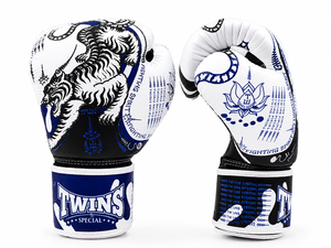 นวมชกมวยไทย MMA หนังแท้ สีน้ำเงินเขียว แบบสั่งทำพิเศษ ระบายอากาศได้ดี สำหรับผู้ชายและผู้หญิง - Product Image 6
