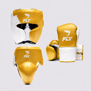 Ensemble de sparring rouge et blanc en cuir de vachette véritable, avec protège-pénis de boxe, kit d'entraînement personnalisé, nouveau kit de boxe Fly, kit de combat - Product Image 6