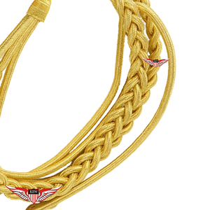 Aiguillette en fil métallique faite à la main, dorée torsadée avec embout métallique pour épaulettes - Product Image 3