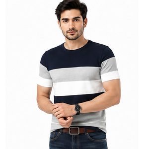 เสื้อยืดคอตตอนถักแบบสั่งทำพิเศษสำหรับผู้ชาย OEM ODM ผ้าฝ้าย 100% นุ่ม สบาย ระบายอากาศดี คอกลม แขนสั้น ใส่ได้ทุกวัน สไตล์ลำลอง ผลิตจากโรงงาน - Product Image 5