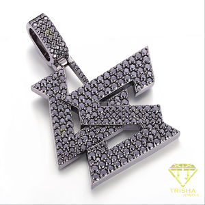 Collier pendentif alphabet D de luxe, diamant moissanite, argent sterling 925, finition dorée, bijoux de caractère pour la vente en gros - Product Image 4