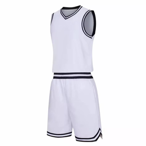 Men Basketball Jersey Set <b>Plus</b> <b>Size</b> Printed Blue 23 Number Custom Team Name Sleeveless Moisture Wicking Breathable <b>Mesh</b> Uniforms - Product Image 2