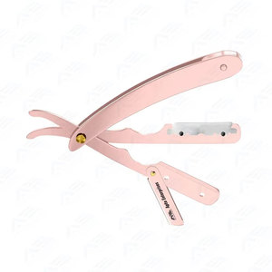 Rasoir à lame fixe finition satinée, fabriqué en acier inoxydable de haute qualité, rasoir droit professionnel pour barbier - Product Image 2