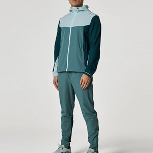 Veste coupe-vent à capuche pour homme, color-block, manches longues, sportive, légère, pour l'hiver, vêtements d'extérieur, séchage rapide, respirante - Product Image 1