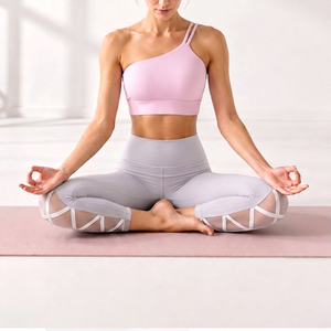 Sujetador Deportivo Personalizado de un Solo Hombro para Mujer, Elástico en Cuatro Direcciones, Spandex y Nailon, con Relleno Extraíble, Soporte Ligero, para Yoga y Gimnasio - Product Image 1