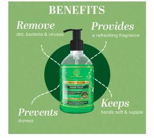 Jabón de manos natural Khadi con Neem y Tulsi, jabón ayurvédico para manos limpias, jabón antibacteriano para manos suaves y libres de gérmenes. - Product Image 2
