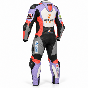 Combinaison de moto en cuir véritable imprimée en gros, personnalisée pour la course, intégrale, homologuée CE, avec marquage personnalisé BMS-0001 - Product Image 4