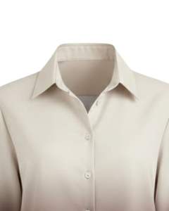 Chemise boutonnée à manches longues pour femme, dégradé beige à marron café, style décontracté pour le bureau, fabrication sur mesure OEM, haut de gamme - Product Image 5