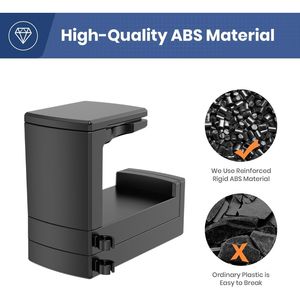 Supporto per cuffie da gaming EURPMASK 2-in-1 per PC, supporto doppio per cuffie, gancio girevole a 360 gradi, morsetto regolabile per un comfort ottimale - Product Image 3