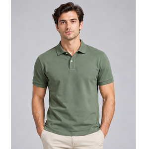 Tissu de polo en coton de qualité supérieure pour hommes, doté d'une construction piqué respirante, d'un toucher doux, d'une excellente tenue et de couleurs personnalisées - Product Image 2