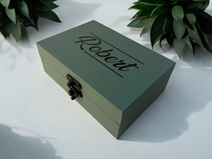 กล่องไม้พิมพ์ลายฝาปิดแม่เหล็ก กล่องใส่เครื่องประดับแบบปลอดภัย กล่องไม้พิมพ์ลาย กล่องเก็บของสำหรับจัดแสดงสินค้าพรีเมียม ขายส่ง - Product Image 3