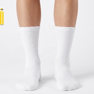 SAMAVIA Premium Athletic Crew <b>Socks</b> Knitted Solid Color 100% Polyester Sports <b>Running</b> Training Gym Yoga Comfortable Durable OEM - Product Image 2