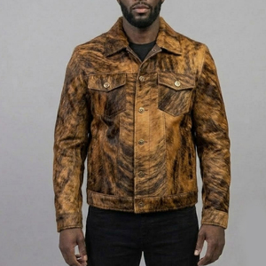 2026 Latest Design <b>Men</b> OEM Services <b>Leather</b> <b>Jackets</b> Premium Quality Cowhide <b>Leather</b> <b>Jacket</b> <b>Men's</b> Stylish Cowhide <b>Leather</b> <b>Jacket</b> - Product Image 1