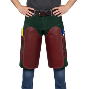 Protège-jambes de fermeur en cuir de vachette personnalisé, réglables, robustes, pour le sablage des sabots et la coupe des sabots - Product Image 1