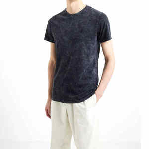 Camiseta Casual de Cuello Redondo para Hombre, Lavado Ácido, de Alta Calidad OEM, Secado Rápido, Transpirable y Ecológica - Product Image 1