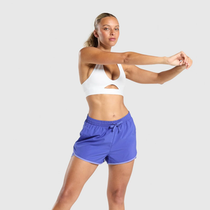 ชุดลำลองผ้าฝ้ายฟลีซคุณภาพสูงพร้อมโลโก้สั่งทำพิเศษ กางเกงขาสั้นสำหรับออกกำลังกายสำหรับผู้หญิง - Product Image 6