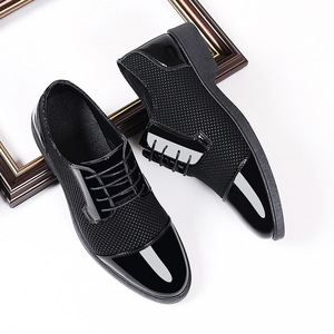Men's British Style Pointed Toe Dress Shoes Breathable Spring Autumn Business Formal Casual Groom Wedding Footwear - Product Image 3
